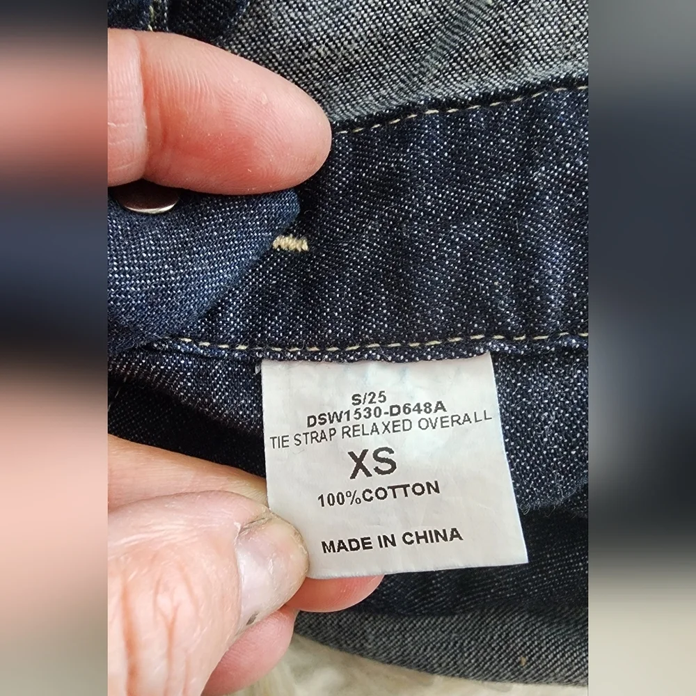 DENIMIST TIE STRAPS RELAXED OVERALLS RETAIL PRICE $465 SIZE XS NWOT - Picture 10 of 16